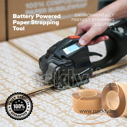 Battery Powered Paper Strapping Tool
